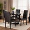 Baxton Studio Vida Dark Brown Upholstered and Dark Brown Wood 5-Piece Dining Set 169-8030-10898 - alternate 6